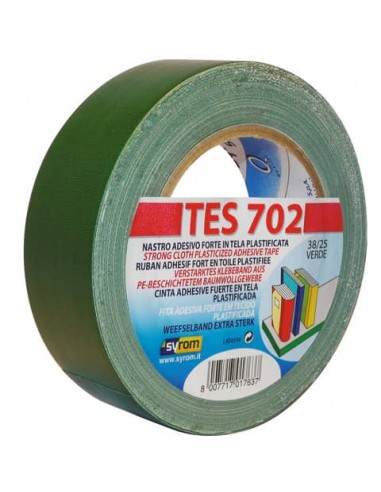 Nastro adesivo in tela Tes 702 Syrom - Tes 702 - 38 mm x 25 m - verde - 1763