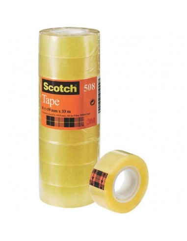 Nastro trasparente Scotch® 508 - 19 mm x 33 m - 508-1933 (conf.8)