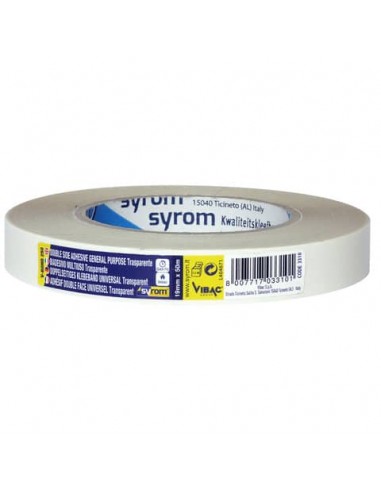 Nastro biadesivo D.F.PLP 250 Syrom - 19 mm x 50 m - 3310