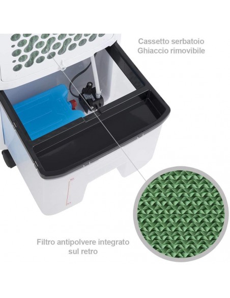 Raffrescatore Evaporativo Ad Acqua Lt.10 DCG Mod. Veri 40  - 4