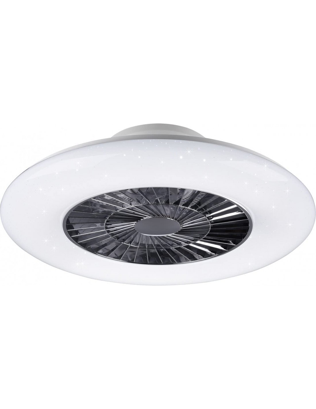 Ventilatore Da Soffitto Con Plafoniera A Led Dimmerabile Mod.Visby Cm.60