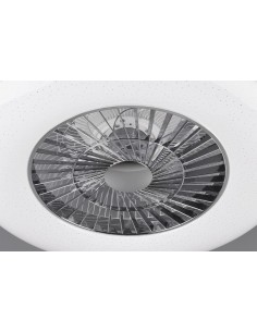Ventilatore Da Soffitto Con Plafoniera A Led Dimmerabile Mod.Visby Cm.60  - 1 2