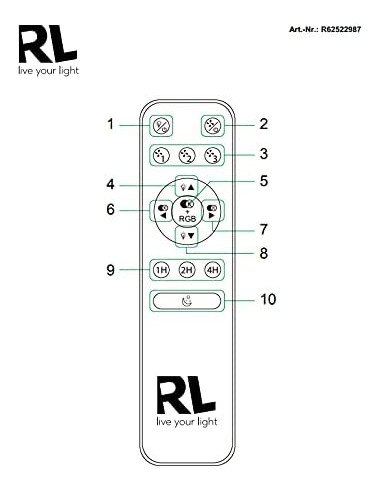 Ventilatore Da Soffitto Con Plafoniera A Led Dimmerabile Rgb Cambiocolore Mod.Stralsund Cm.50  - 6