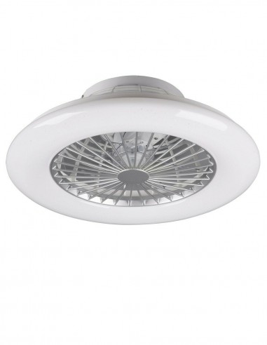 Ventilatore Da Soffitto Con Plafoniera A Led Dimmerabile Mod.Stralsund Cm.50  - 2