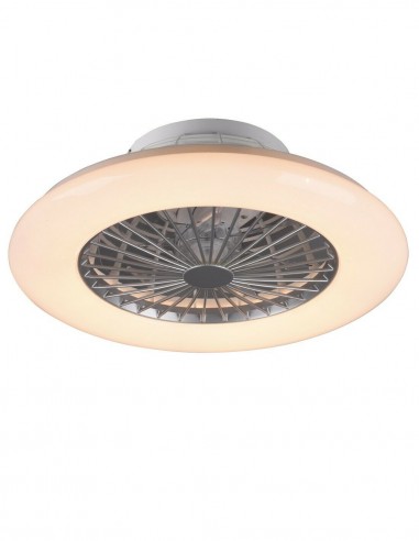 Ventilatore Da Soffitto Con Plafoniera A Led Dimmerabile Mod.Stralsund Cm.50  - 3