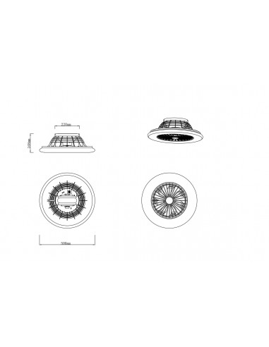 Ventilatore Da Soffitto Con Plafoniera A Led Dimmerabile Rgb Cambiocolore Mod.Stralsund Cm.50  - 7
