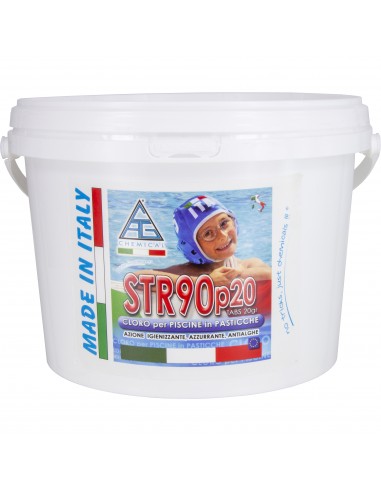 Cloro per piscine in pastiglie da 20 Gr. Conf. da 5Kg.  - STR90P20 CAG CHEMICAL - 1