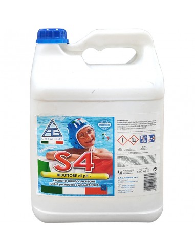 Correttore Liquido di pH- per Piscine - S4 - conf da 5 Kg CAG CHEMICAL - 1