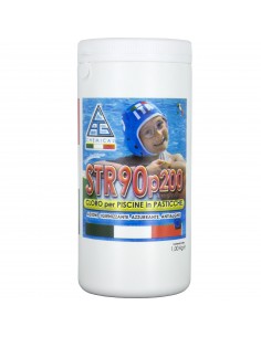 Cloro a lento rilascio per Piscine In pastiglie da 200gr - Conf. da 1Kg - STR90P200 CAG CHEMICAL - 1