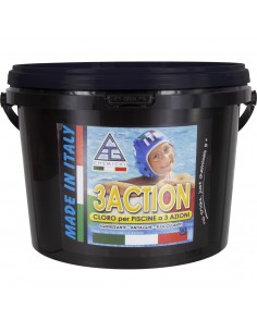 Cloro 3Action Multifunzione per piscine a tre azioni - pastiglie da 200 gr  Conf. da 5 Kg. CAG CHEMICAL - 1