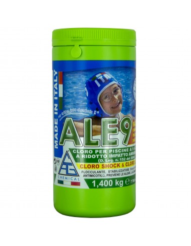 Cloro 9 Funzioni per Piscina in Pastiglie da Gr.200 conf. da 1,4 Kg - Ale9 CAG CHEMICAL - 1