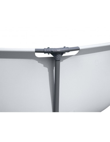 Piscina Rotonda 305x76 cm Con Telaio e Pompa BestWay Mod. Steel Pro MAX 56408 grigio chiaro BESTWAY - 3