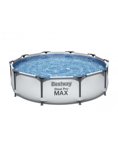 Piscina Rotonda 305x76 cm Con Telaio e Pompa BestWay Mod. Steel Pro MAX 56408 grigio chiaro BESTWAY - 4