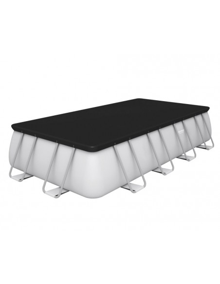 Piscina Rettangolare 549X274X122H Cm Con Telaio e Pompa BestWay Mod. Power Steel 56466 Grigio Chiaro BESTWAY - 6