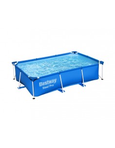 Piscina Rettangolare Cm.259X170X6H Con Telaio BestWay Mod. Power Steel 56403 Blu BESTWAY - 1 2