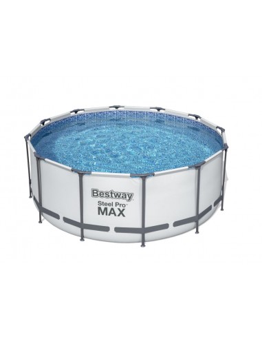 Piscina Rotonda 366X122H Con Telaio e Pompa BestWay Mod. Steel Pro MAX 56420 Grigio Chiaro BESTWAY - 7