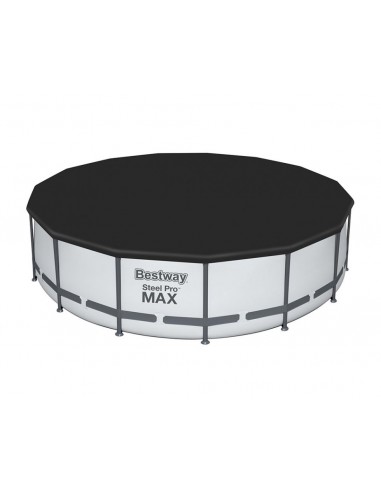 Piscina Rotonda 457X107H Con Telaio e Pompa BestWay Mod. Steel Pro MAX 56488 Grigio Chiaro BESTWAY - 4