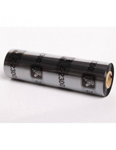 Ribbon Zebra - 2300GS - Cera - 110 mm. x 74 m - out - nero - Ø1/2 - 02300GS11007 Zebra - 1