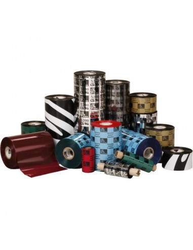 Ribbon Zebra - 2300GS - Cera - 110 mm. x 74 m - out - nero - Ø1/2 - 02300GS11007 Zebra - 4