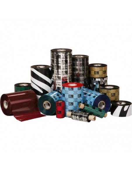 Ribbon Zebra - 2300GS - Cera - 110 mm. x 74 m - out - nero - Ø1/2 - 02300GS11007 Zebra - 4