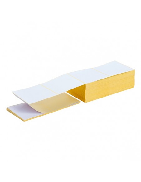 Pacchetto Fanfold da 3040 etichette adesive - 25x40 mm - Carta Vellum - Altezza pacchetto 21 a 3 Piste - My Label