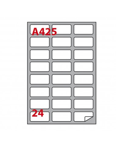 Etichetta Adesiva A/425 Bianca 100Fg A4 64X34Mm (24Eti/Fg) Markin - 210A425