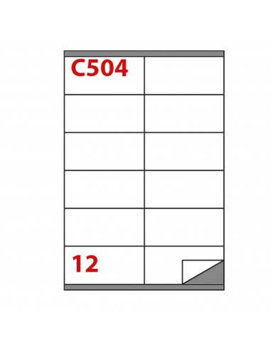 Etichette adesive Markin - 105x48 mm - Nr. etichette / foglio 12 - X210C504 (conf.100)