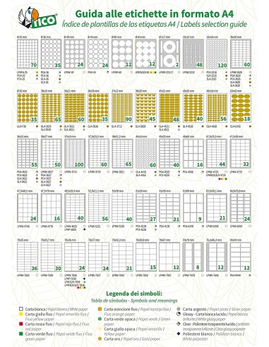 Etichette Copy Laser Prem.Tico indirizzi A4 Las/Ink/Fot ang.arrot. 190x38 mm - LP4W-19038 (conf.100)