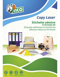 Etichette Copy Laser Prem.Tico indirizzi A4 Las/Ink/Fot ang.arrot. 190x38 mm - LP4W-19038 (conf.100) 2