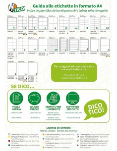 Etichette Copy Laser Prem.Tico indirizzi A4 Las/Ink/Fot ang.arrot. 210x148 mm - LP4W-210148 (conf.100) 2