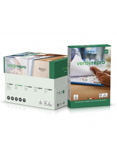 Carta Repro FSC Burgo - Repro 80 Verde - A4 - 80 g/mq - 104um - 8132 (conf.5)