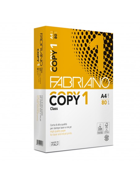 Carta per fotocopie A4 Fabriano COPY 1 80 g/m²- 42021297 - Conf. da 5 risme Fabriano - 2
