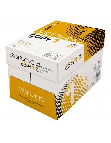 Carta per fotocopie A4 Fabriano COPY 1 80 g/m²- 42021297 - Conf. da 5 risme Fabriano - 1