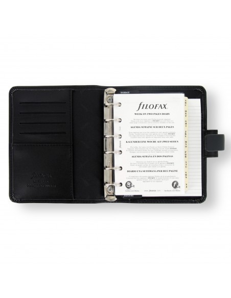 Organiser Metropol Pocket - similpelle - nero - 14,6 x 11,5 x 3,5cm - Filofax Filofax - 3