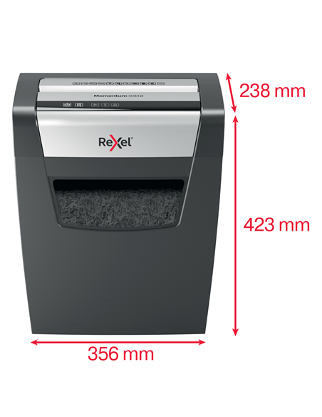 Rexel Distruggidocumenti Momentum X312 - Taglio Frammenti - Livello Sicurezza P3 - 23L - 2104572EU Rexel - 4