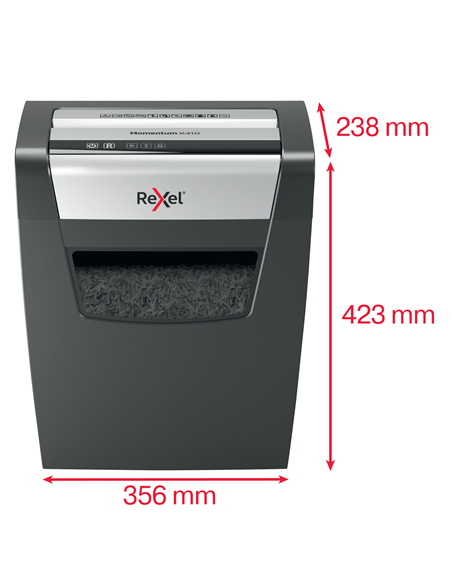 Rexel Distruggidocumenti Momentum X410 - Taglio Frammenti - Livello Sicurezza P4 - 23L - 2104571EU Rexel - 3