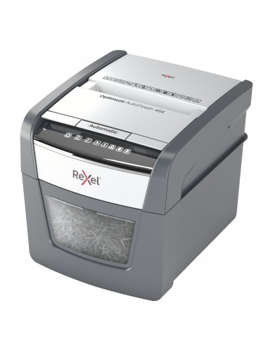 Rexel Distruggidocumenti Automatico Optimum AutoFeed 45X - Taglio Frammenti - Livello Sicurezza P4 - 20L - 2020045XEU Rexel - 2