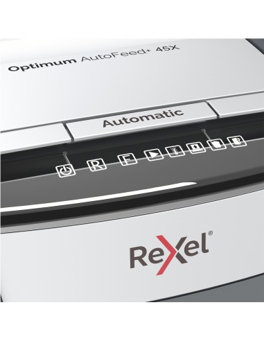 Rexel Distruggidocumenti Automatico Optimum AutoFeed 45X - Taglio Frammenti - Livello Sicurezza P4 - 20L - 2020045XEU Rexel - 4
