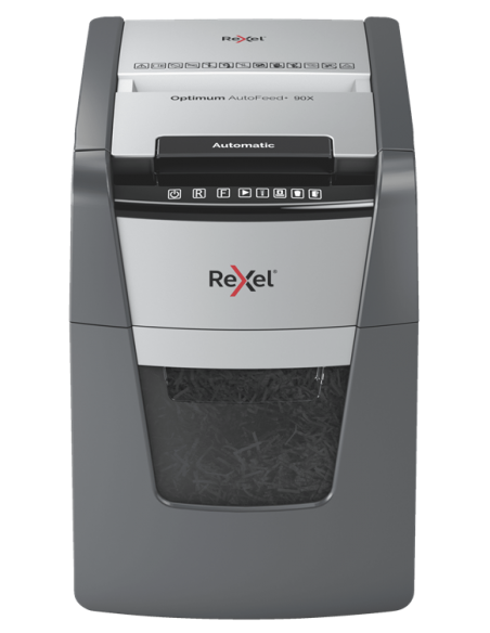 Rexel Distruggidocumenti Automatico Optimum AutoFeed+ 90X - Taglio Frammenti - Livello Sicurezza P4 - 34L - 2020090XEU Rexel - 1