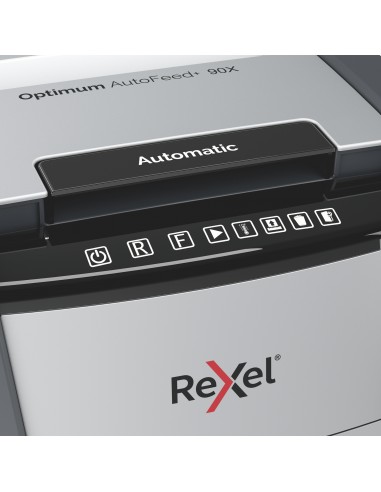 Rexel Distruggidocumenti Automatico Optimum AutoFeed+ 90X - Taglio Frammenti - Livello Sicurezza P4 - 34L - 2020090XEU Rexel - 3