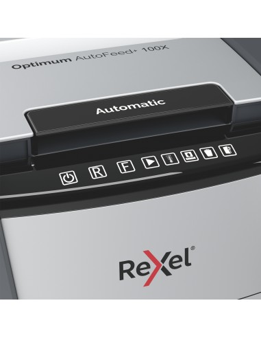 Rexel Distruggidocumenti Automatico Optimum AutoFeed+ 100X - Taglio Frammenti - Livello Sicurezza P4 - 34L - 2020100XEU Rexel - 