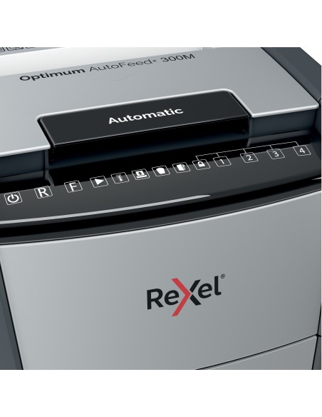 Rexel Distruggidocumenti Automatico Optimum AutoFeed+ 300M - Taglio Micro - Livello Sicurezza P5 - 60L - 2020300MEU Rexel - 3