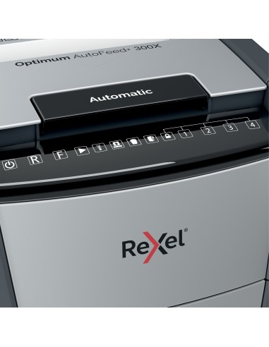 Rexel Distruggidocumenti Automatico Optimum AutoFeed+ 300X - Taglio Frammenti - Livello Sicurezza P4 - 60L - 2020300XEU Rexel - 