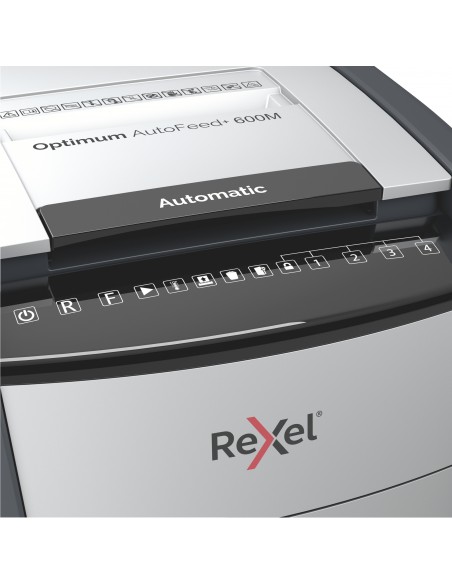 Rexel Distruggidocumenti Automatico Optimum AutoFeed+ 600M - Taglio Micro - Livello Sicurezza P5 - 110L - 2020600MEU Rexel - 3