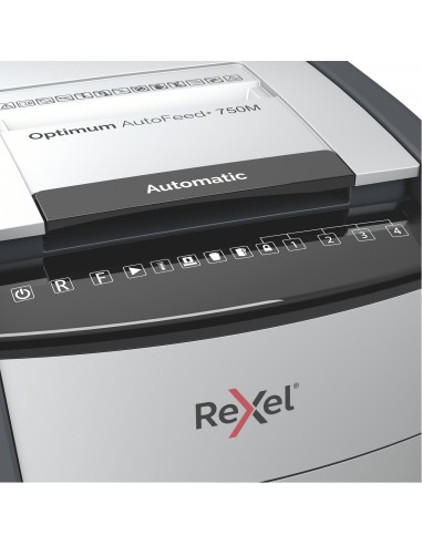 Rexel Distruggidocumenti Automatico Optimum AutoFeed+ 750M - Taglio Micro - Livello Sicurezza P5 - 140L - 2020750MEU Rexel - 4