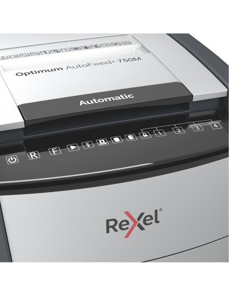 Rexel Distruggidocumenti Automatico Optimum AutoFeed+ 750M - Taglio Micro - Livello Sicurezza P5 - 140L - 2020750MEU Rexel - 4