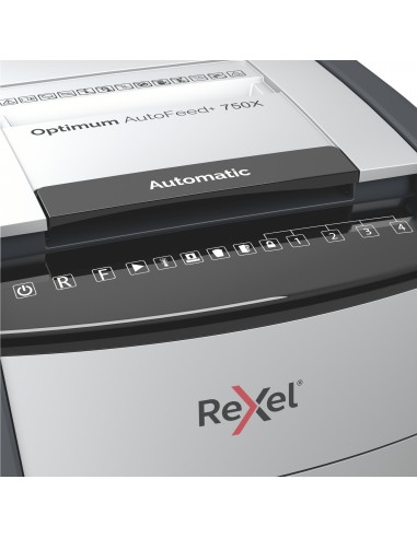 Rexel Distruggidocumenti Automatico Optimum AutoFeed+ 750X - Taglio Frammenti - Livello Sicurezza P4 - 140L - 2020750XEU Rexel -