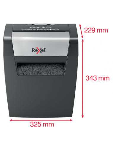 Rexel Distruggidocumenti Momentum X308 - Livello Sicurezza P3 - 15L - 2104570EU Rexel - 3