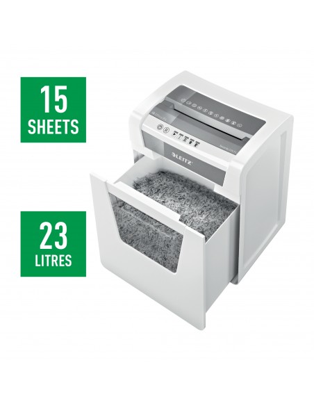 Leitz Distruggidocumenti IQ Office P4 - Taglio Frammenti - Livello Sicurezza P4 - 23L - 80030000 Leitz - 2