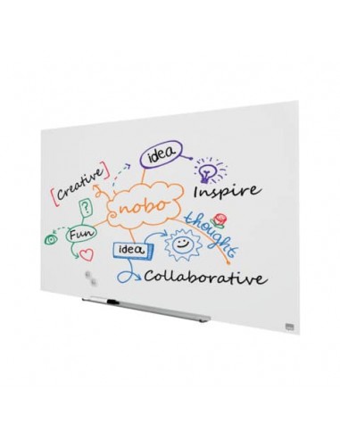 Lavagne magnetiche in vetro linea Diamond Nobo - bianco - 126x71,1 cm - 1905177 Nobo - 5
